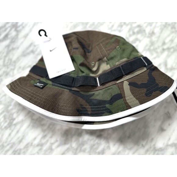 Nike Football On-Field Green Camouflage Bucket Boonie Hat Cap Camo Men's Medium - Picture 2 of 5